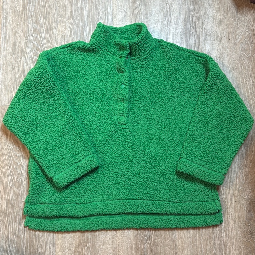 Aerie Green Fleece Sweater